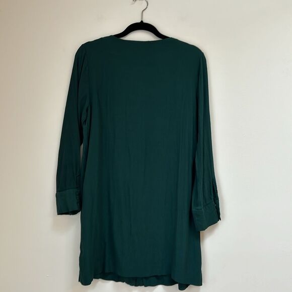 Madewell Novel Long Sleeve‎ Button Front Dress Green Size Medium - Picture 7 of 7